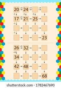 matemáticas para escolares. contar y rellenar las celdas