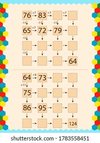 matemáticas para escolares. contar y rellenar las celdas