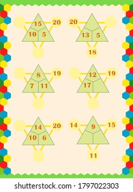 mathematics for schoolchildren. count and fill in the cells