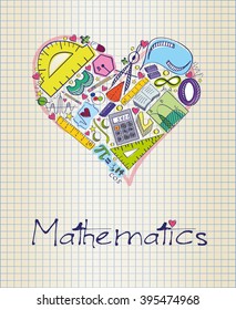 mathematics in shape of heart