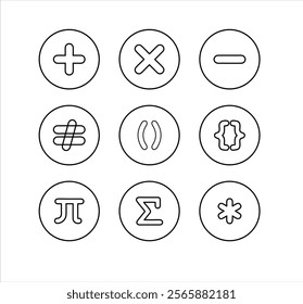 Mathematics shapes vector  illustration Template