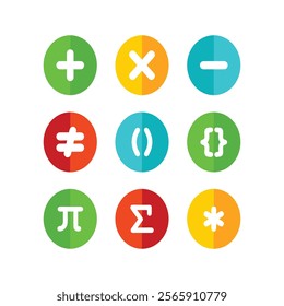 Mathematics shapes vector  illustration Template