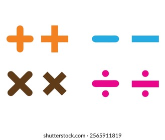Mathematics shapes vector  illustration Template
