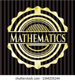 Mathematics shiny emblem