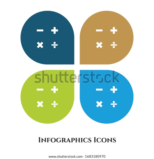 Mathematics Signs Vector\
Illustration icon for all purpose. Isolated on 4 different\
backgrounds