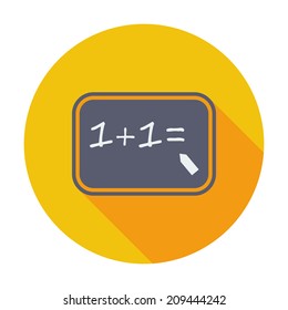 Mathematics. Single flat color icon. Vector illustration.