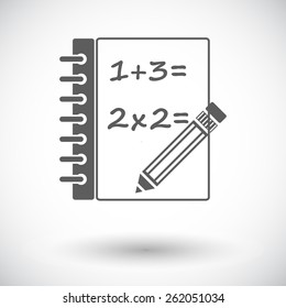 Mathematics. Single flat icon on white background. Vector illustration.