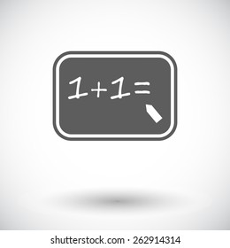 Mathematics. Single flat icon on white background. Vector illustration.