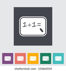 Mathematics. Single flat icon. Vector illustration.