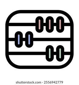 Mathematics slide rule symbol - modern education or office icon symbol