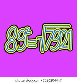 Mathematics Square Root of Number Eighty Nine