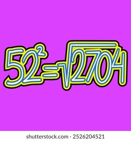 Mathematics Square Root of Number Fifty Two
