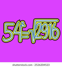 Mathematics Square Root of Number Fifty Four