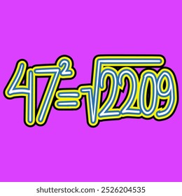 Mathematics Square Root of Number Forty Seven