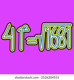Mathematics Square Root of Number Forty One