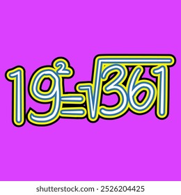Mathematics Square Root of Number Nineteen