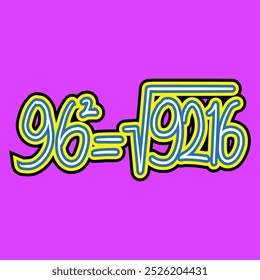 Mathematics Square Root of Number Ninety Six