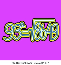 Mathematics Square Root of Number Ninety Three