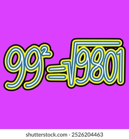 Mathematics Square Root of Number Ninety Nine