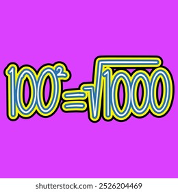 Mathematics Square Root of Number One Hundred