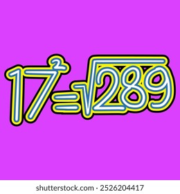 Mathematics Square Root of Number Seventeen