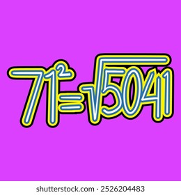 Matemáticas Raíz cuadrada del número setenta y uno