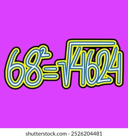 Mathematics Square Root of Number Sixty Eight