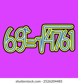 Mathematics Square Root of Number Sixty Nine