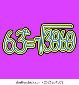 Mathematics Square Root of Number Sixty Three