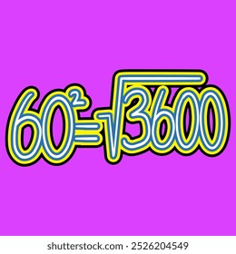 Mathematics Square Root of Number Sixty