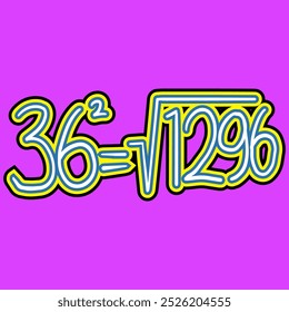 Mathematics Square Root of Number Thirty Six
