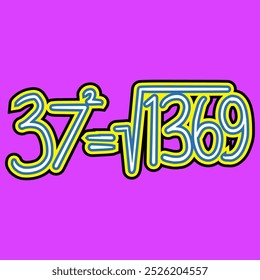 Raiz Quadrada de Matemática do Número Trinta e Sete