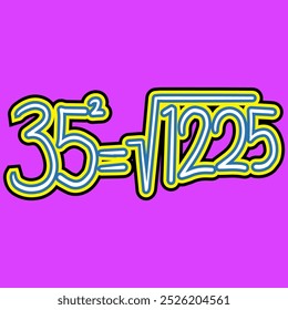 Raiz Quadrada de Matemática do Número Trinta e Cinco