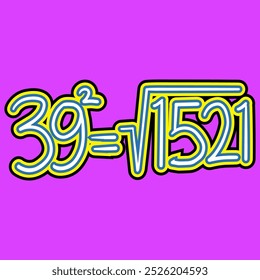 Mathematics Square Root of Number Thirty Nine