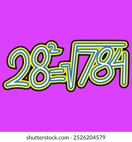 Mathematics Square Root of Number Twenty Eight