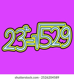 Mathematics Square Root of Number Twenty Three