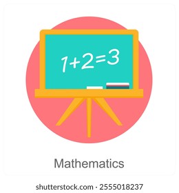 Mathematics and study icon concept