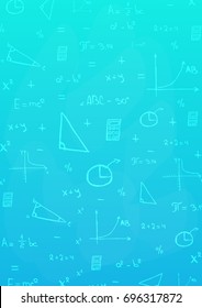 Mathematics subject. Back to School background. Education banner