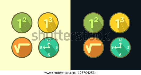 mathematics symbol in\
flat icon style\
design