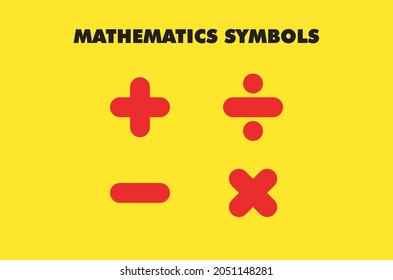 MATHEMATICS SYMBOLS (Addition, Subtraction, Multiplication and Division)