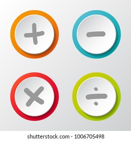Mathematics symbols - icons. Vector.