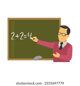 Mathematics teacher icon clipart avatar logotype isolated illustration