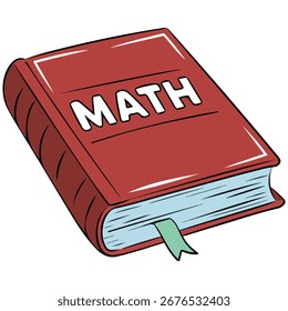 ilustração isolada de vetor em livro de matemática