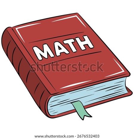 mathematics textbook isolated vector illustration