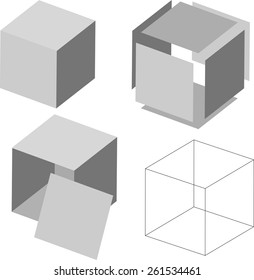 mathematics theorem vector, mathematical analysis, cube vector, 3d cube