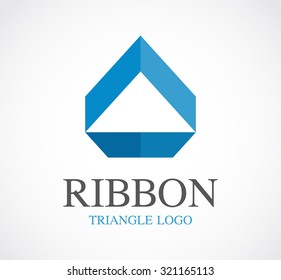 Mathematics of two dimensional figure flat abstract vector and logo design or template education business icon of company identity symbol concept