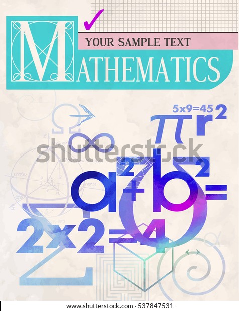 Mathematics Vector Cover Background Scientific Formulas Stock Vector ...