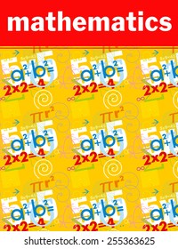 Mathematics. Vector cover. Textbook, notebook