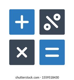 mathematics vector glyph colour icon 
