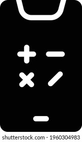 mathematics vector glyph flat icon